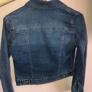 girls red camel jean jacket